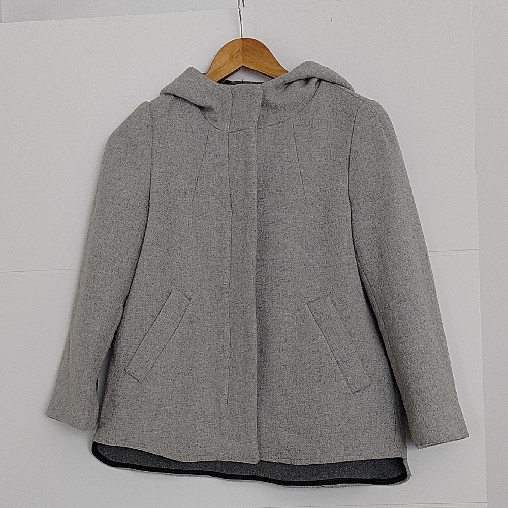 Zara Basic Black and Gray Coat